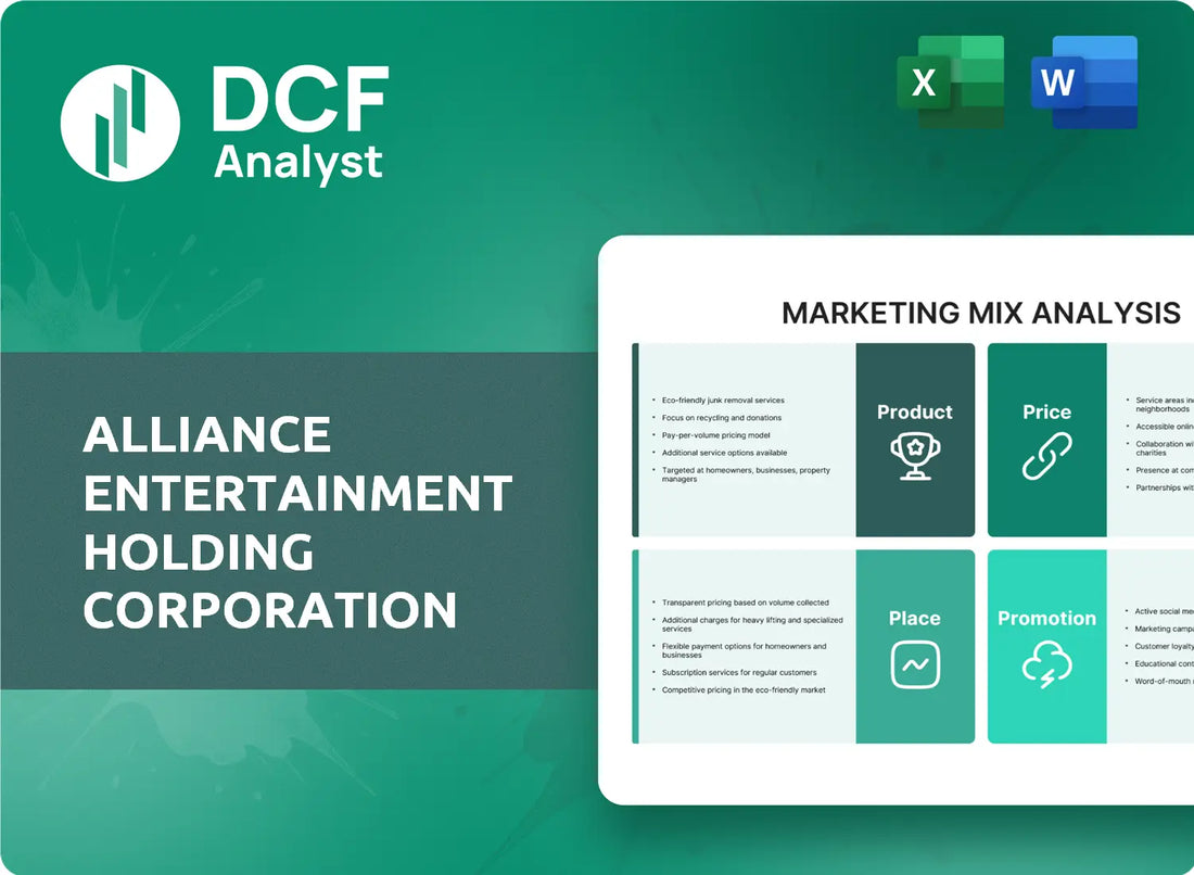 (AENT) Alliance Entertainment Holding Corporation Marketing Mix Research