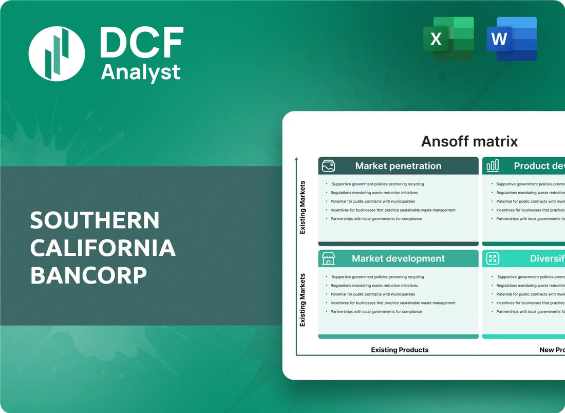 (BCAL) Southern California Bancorp ANSOFF Analysis Research