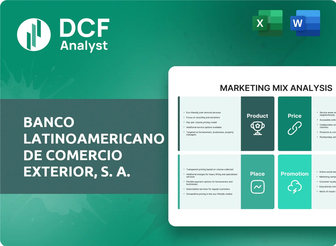(BLX) Banco Latinoamericano de Comercio Exterior, S. A. Marketing Mix Research