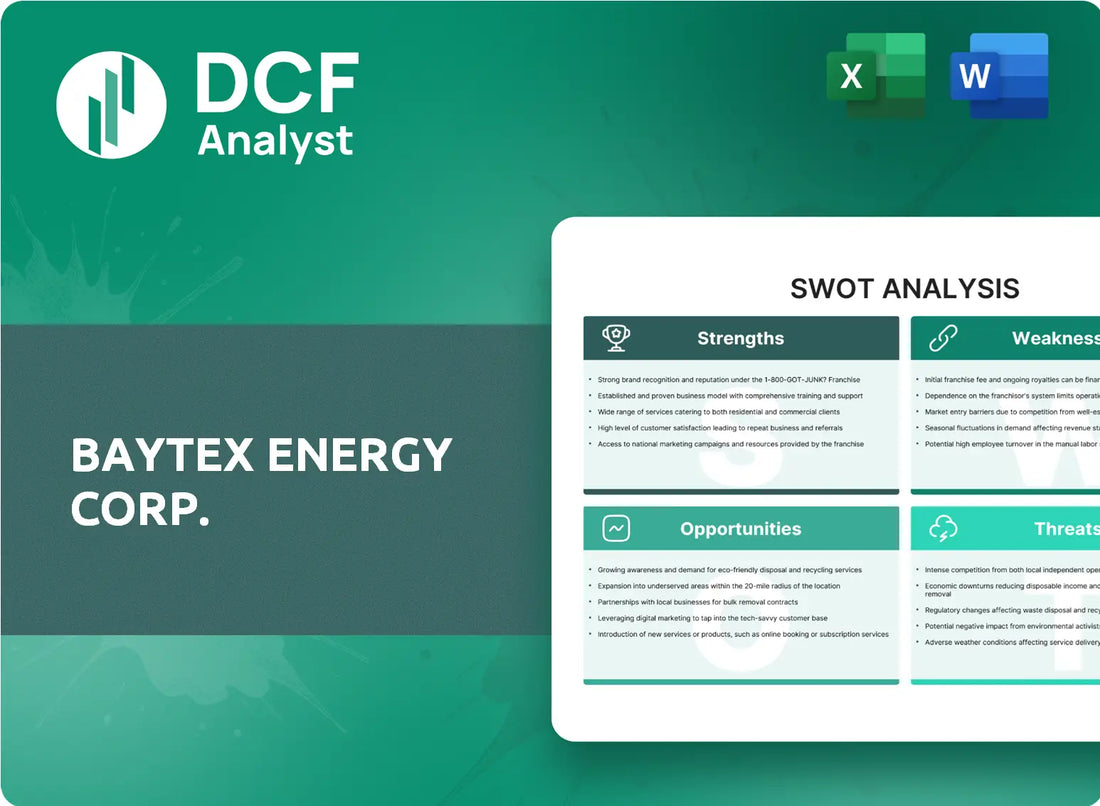 (BTE) Baytex Energy Corp. SWOT Analysis Research