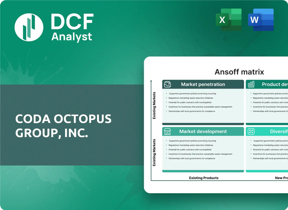 (CODA) Coda Octopus Group, Inc. ANSOFF Analysis Research