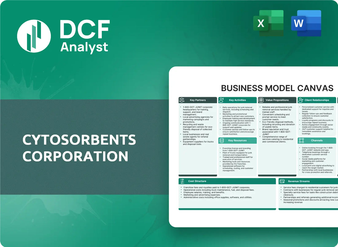 (CTSO) Cytosorbents Corporation Business Model Canvas Research