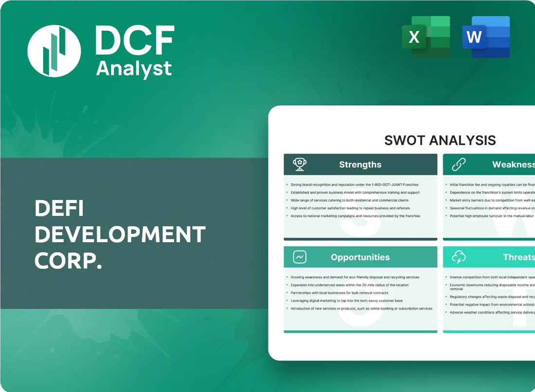 (DFDV) DeFi Development Corp. SWOT Analysis Research