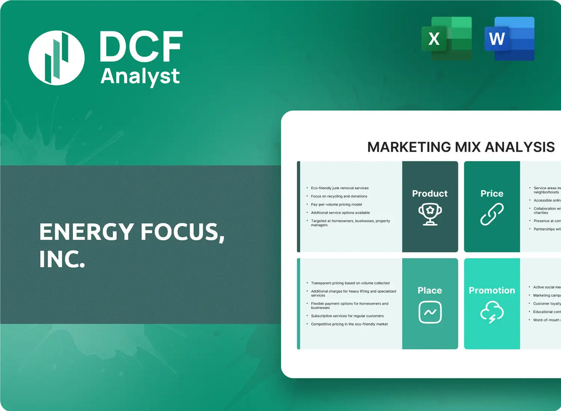 (EFOI) Energy Focus, Inc. Marketing Mix Research