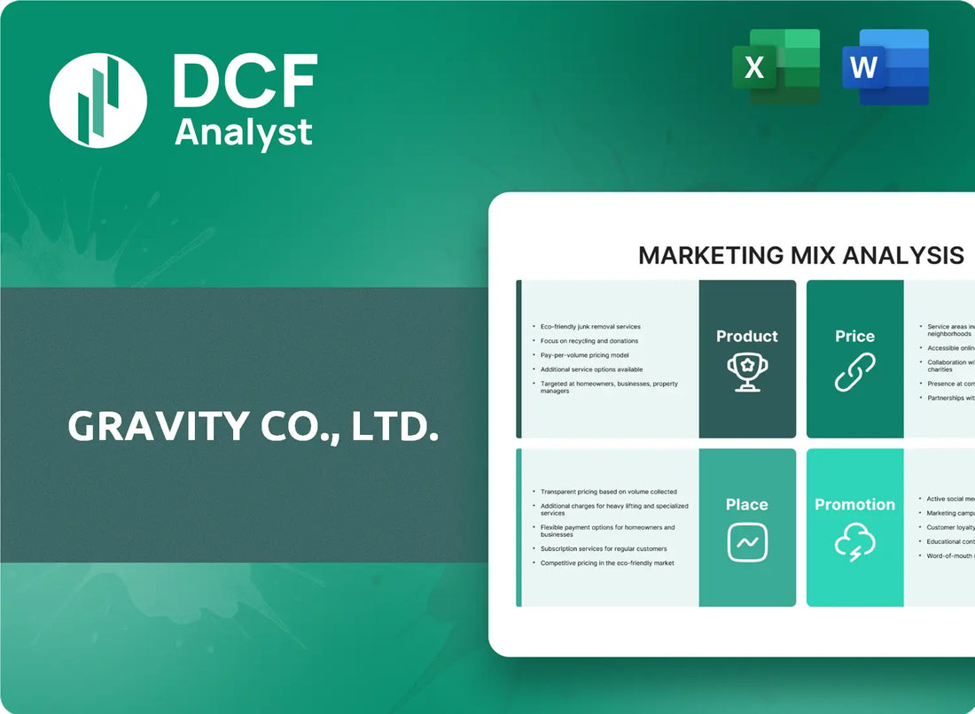 (GRVY) Gravity Co., Ltd. Marketing Mix Research