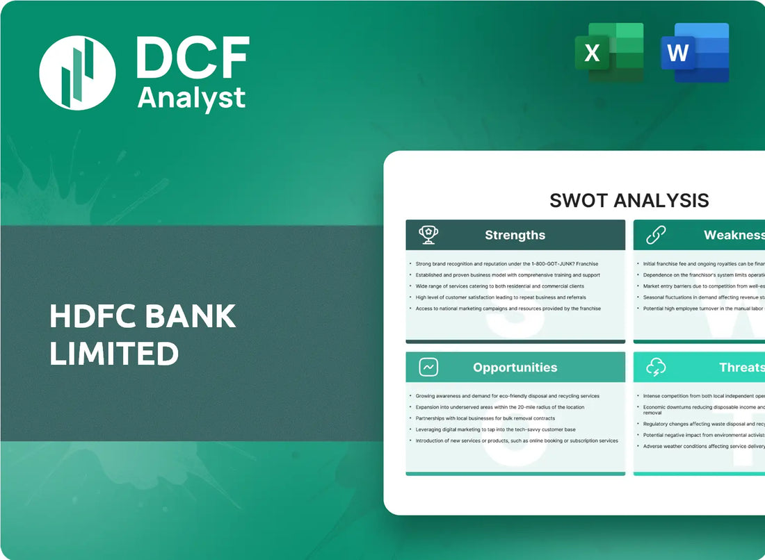 (HDB) HDFC Bank Limited SWOT Analysis Research