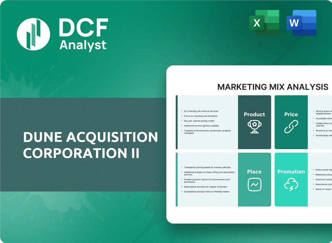 (IPOD) Dune Acquisition Corporation II Marketing Mix Research