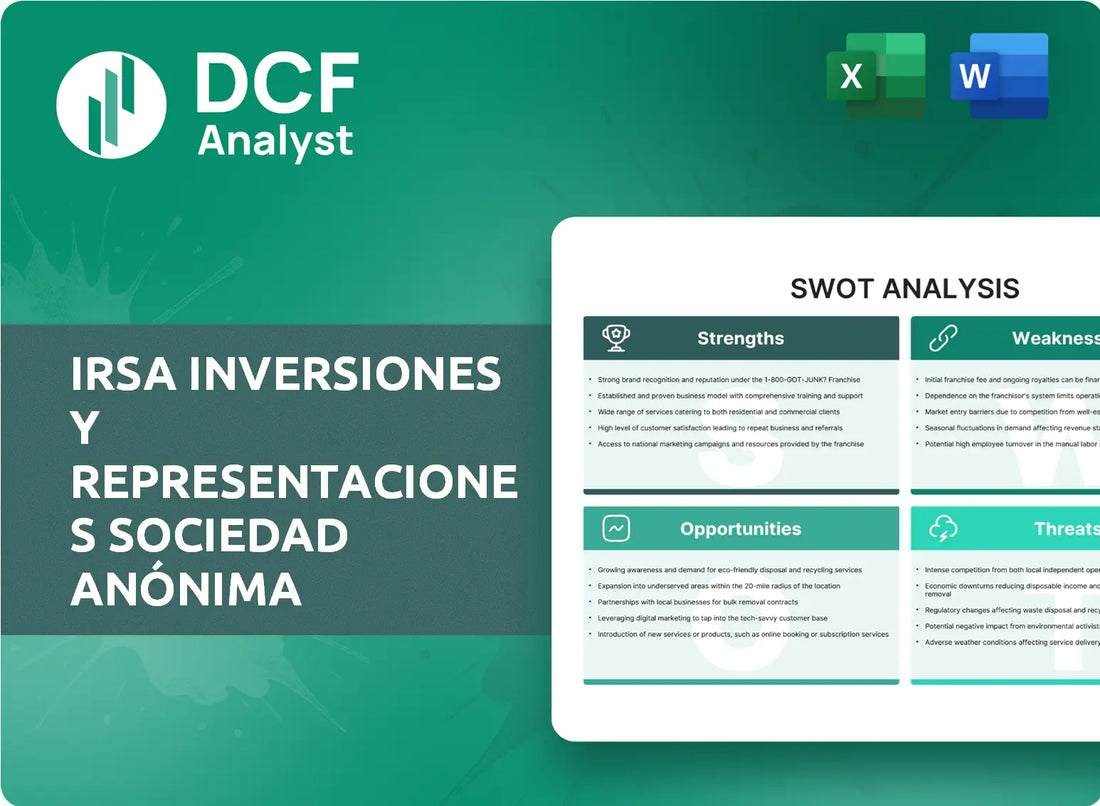(IRS) IRSA Inversiones y Representaciones Sociedad Anónima SWOT Analysis Research