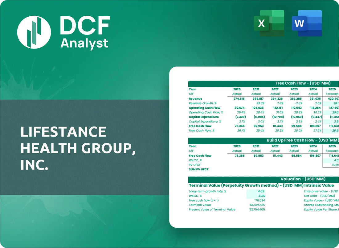 (LFST) LifeStance Health Group, Inc. Discounted Cash Flow Financial Model