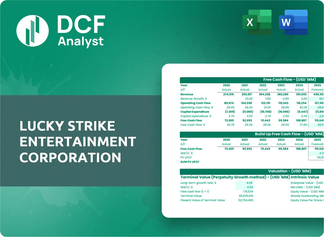 (LUCK) Lucky Strike Entertainment Corporation Discounted Cash Flow Financial Model