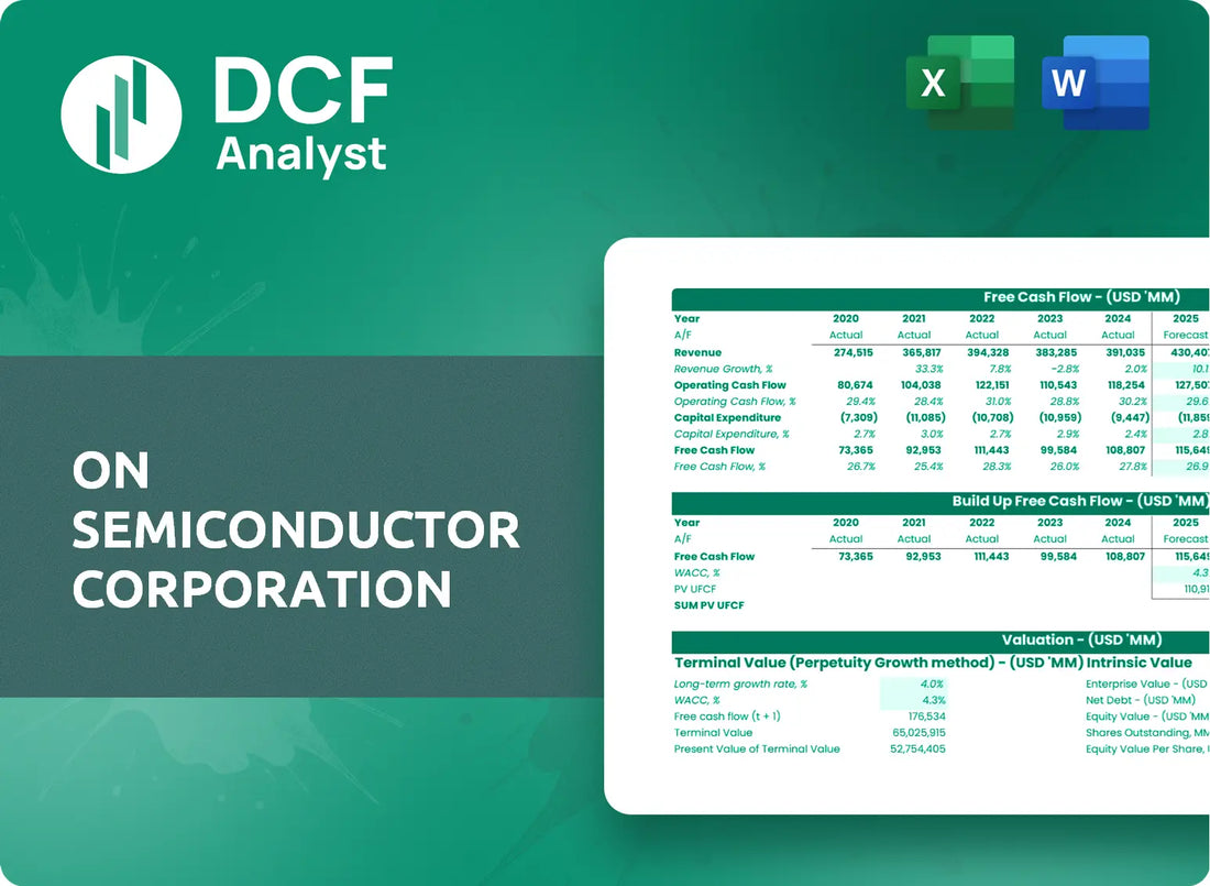 (ON) ON Semiconductor Corporation Discounted Cash Flow Financial Model