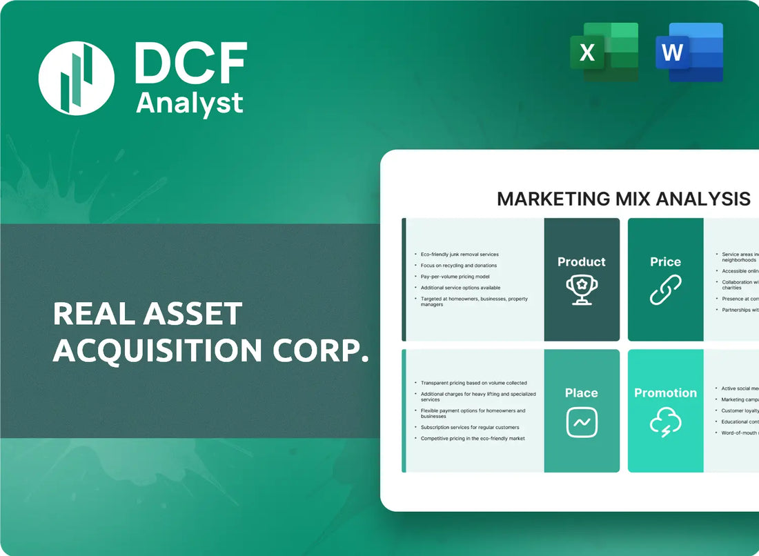 (RAAQ) Real Asset Acquisition Corp. Marketing Mix Research
