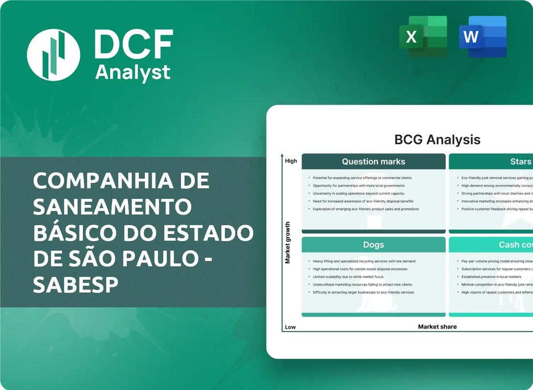 (SBS) Companhia de Saneamento Básico do Estado de São Paulo - SABESP BCG Matrix Research