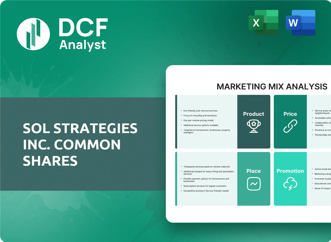 (STKE) Sol Strategies Inc. Common Shares Marketing Mix Research