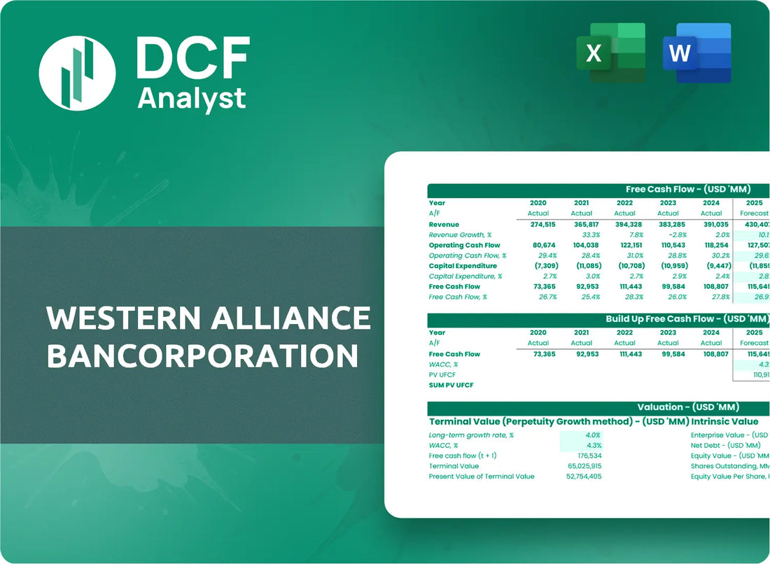 (WAL) Western Alliance Bancorporation Discounted Cash Flow Financial Model